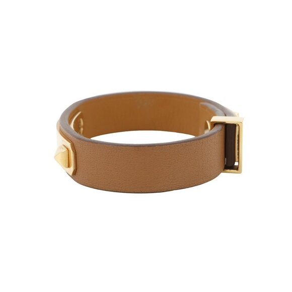 HERMES As de Coeur Bracelet Size T2 Swift Leather Gold - Picture 14 of 14